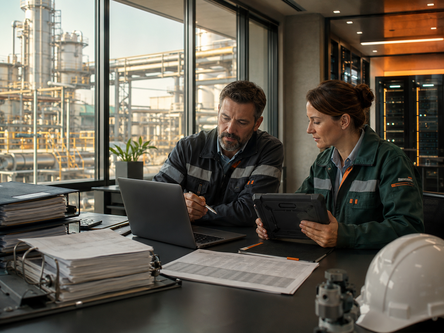 Équipes DSI et QHSE préparant la migration vers Cloud VGP Private SaaS